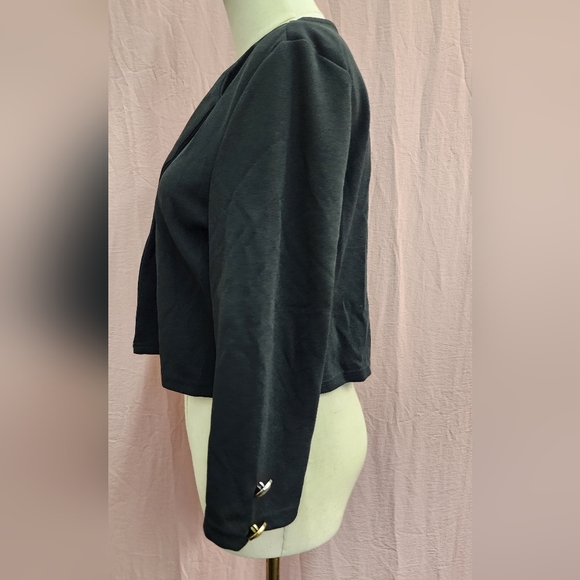 SHEIN Essnce Solid Open Front Blazer Bolero Jacket-(Large) - Picture 5 of 6